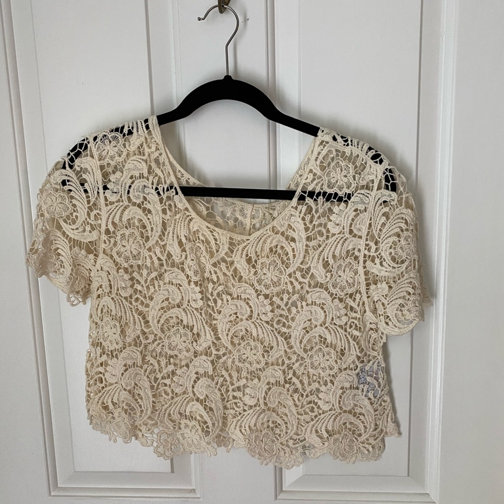 Crocheted crop top